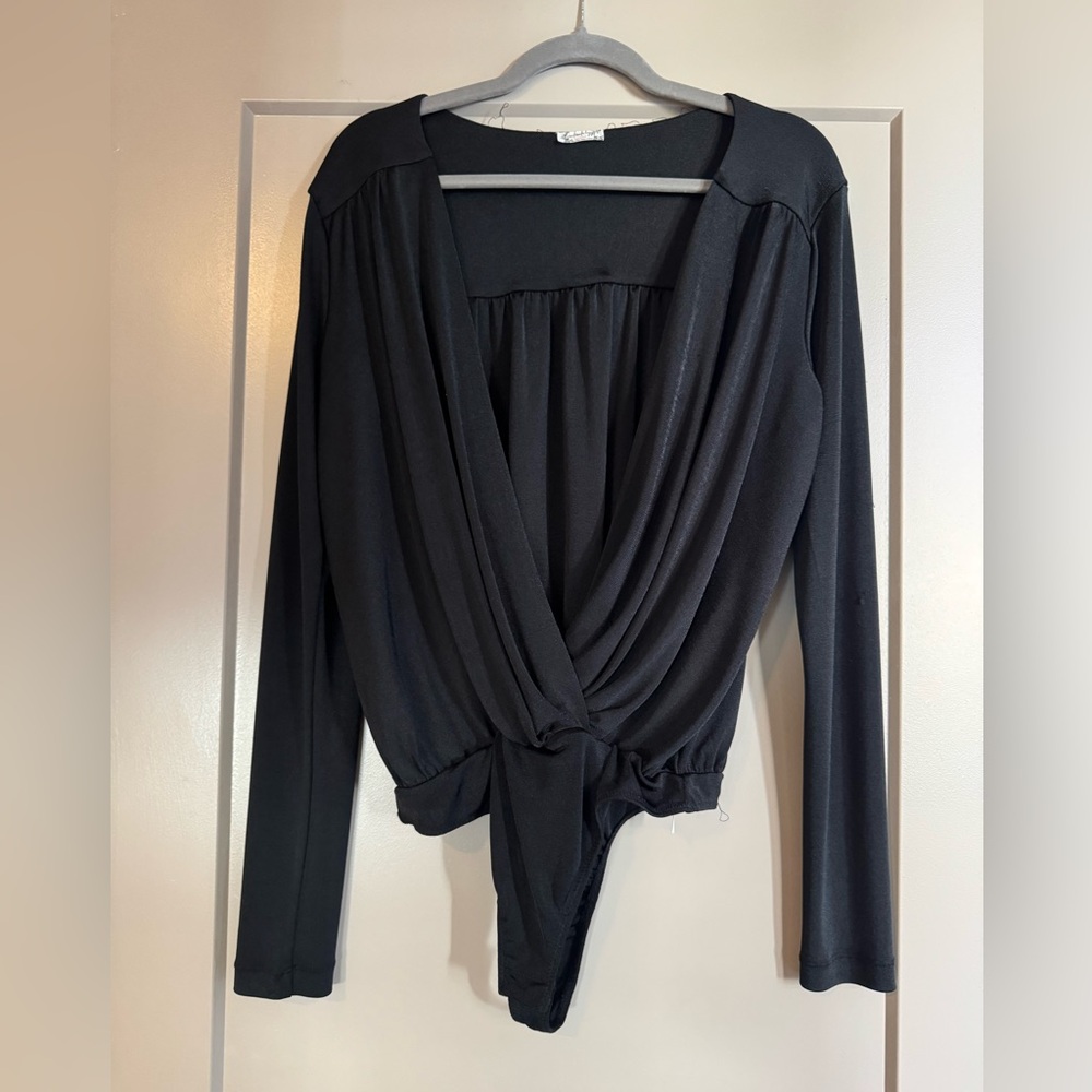 Free People Deep V Body Suit